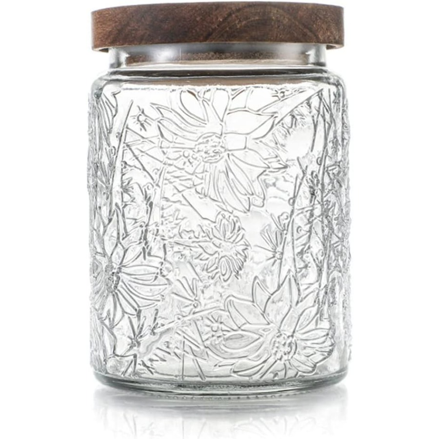 Bath Salts Jar - ANSQU Vintage Glass Jar with Lid