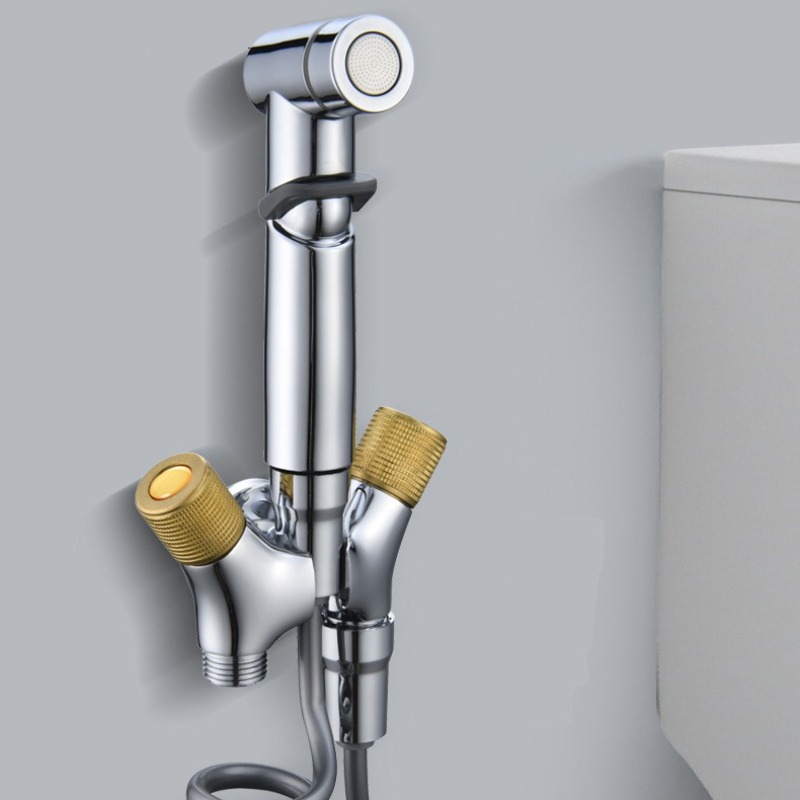 Home Bathroom With Two Toilets - Refined Copper Toilet Companion Bidet Set