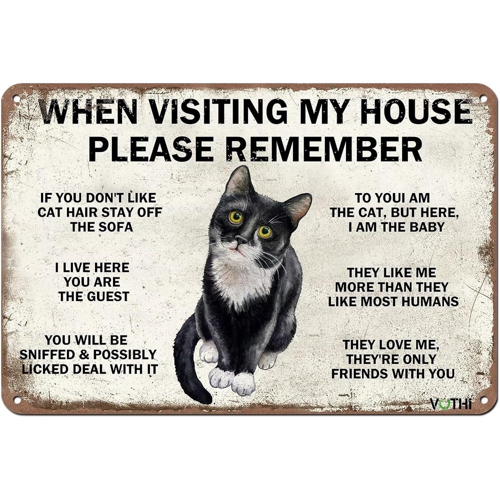 Bathroom Home Visit - Iron Cat Sign | 