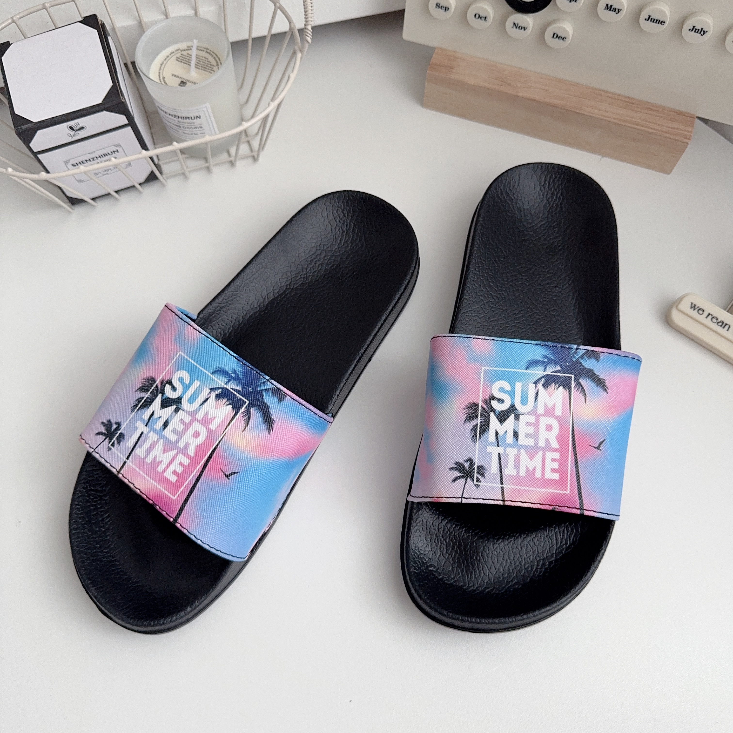 Home Outdoor Bathroom - Women's Coconut Tree Summer Scenery Pattern