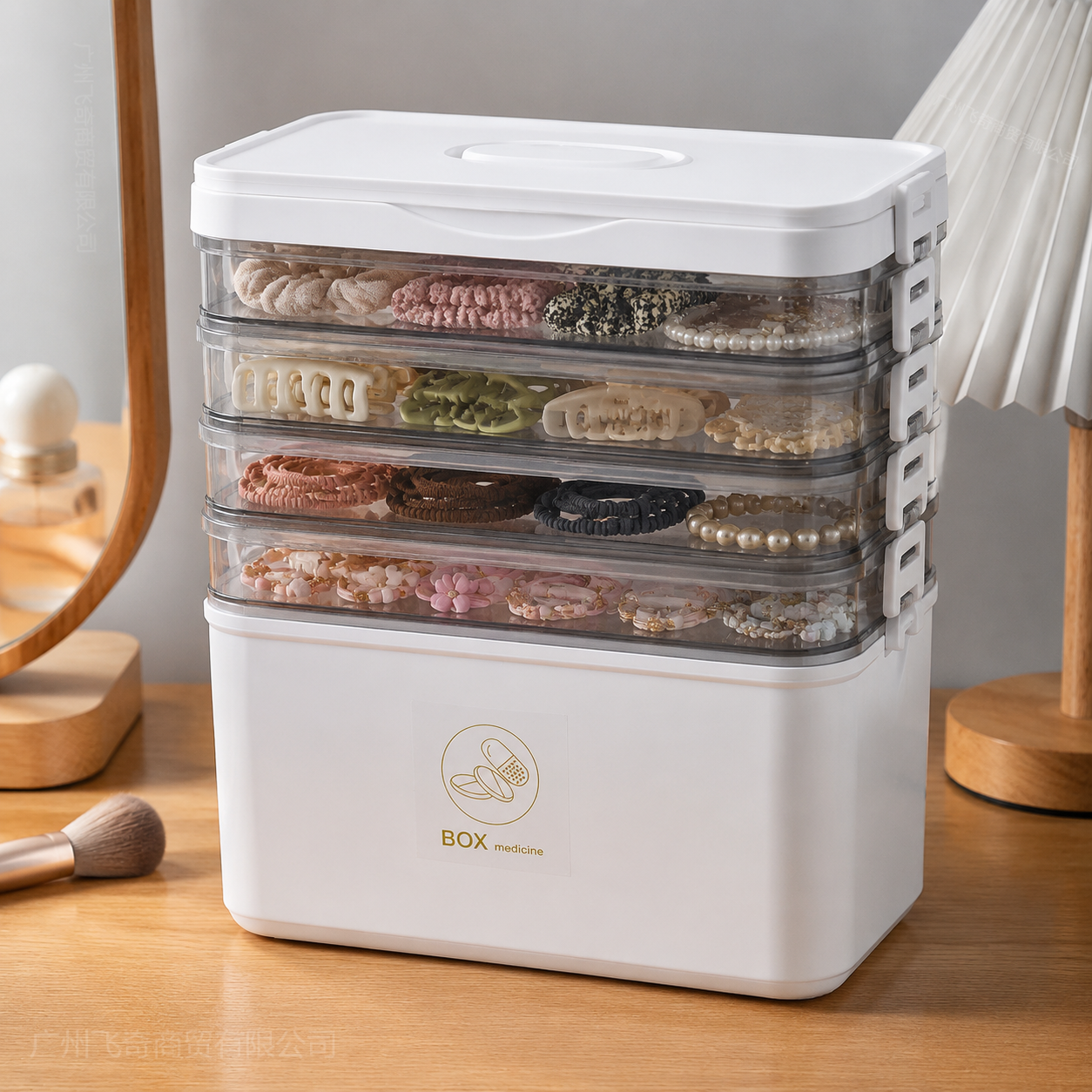Home Bathroom Gadgets - YX Large-Capacity Multi-Tier Stackable Storage Box