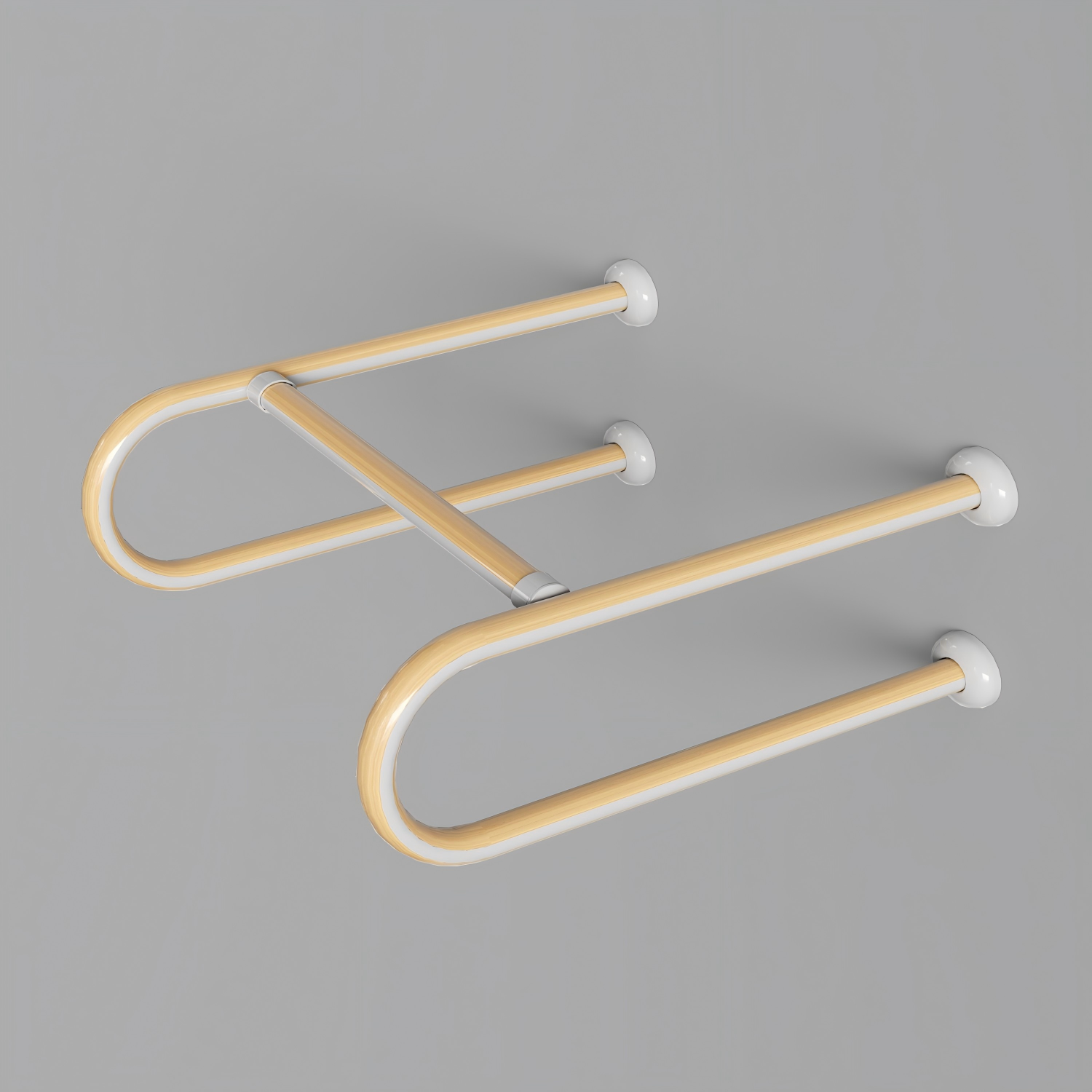 Home Bathroom Grab Bar - High-End Resin Aluminum Antibacterial Wall-Mounted U-shape