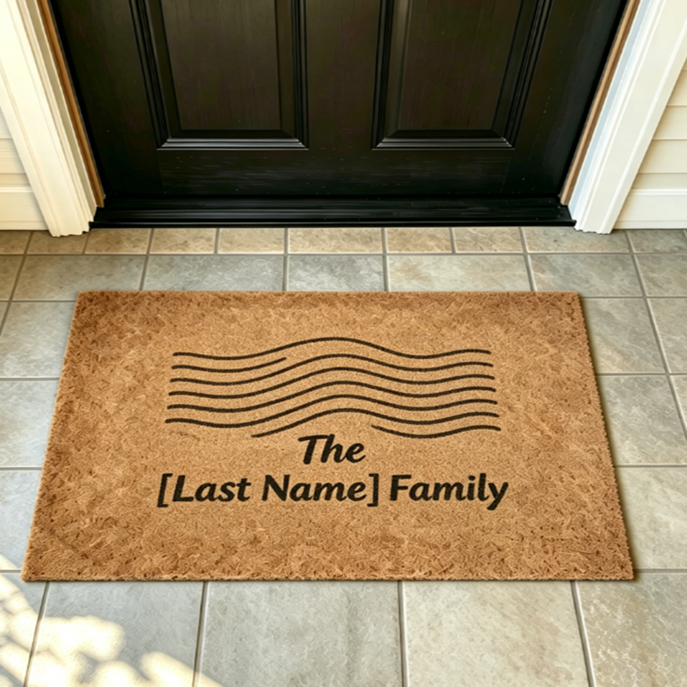 Home Bathroom Name - Family Name Custom Non-slip Doormat Durable