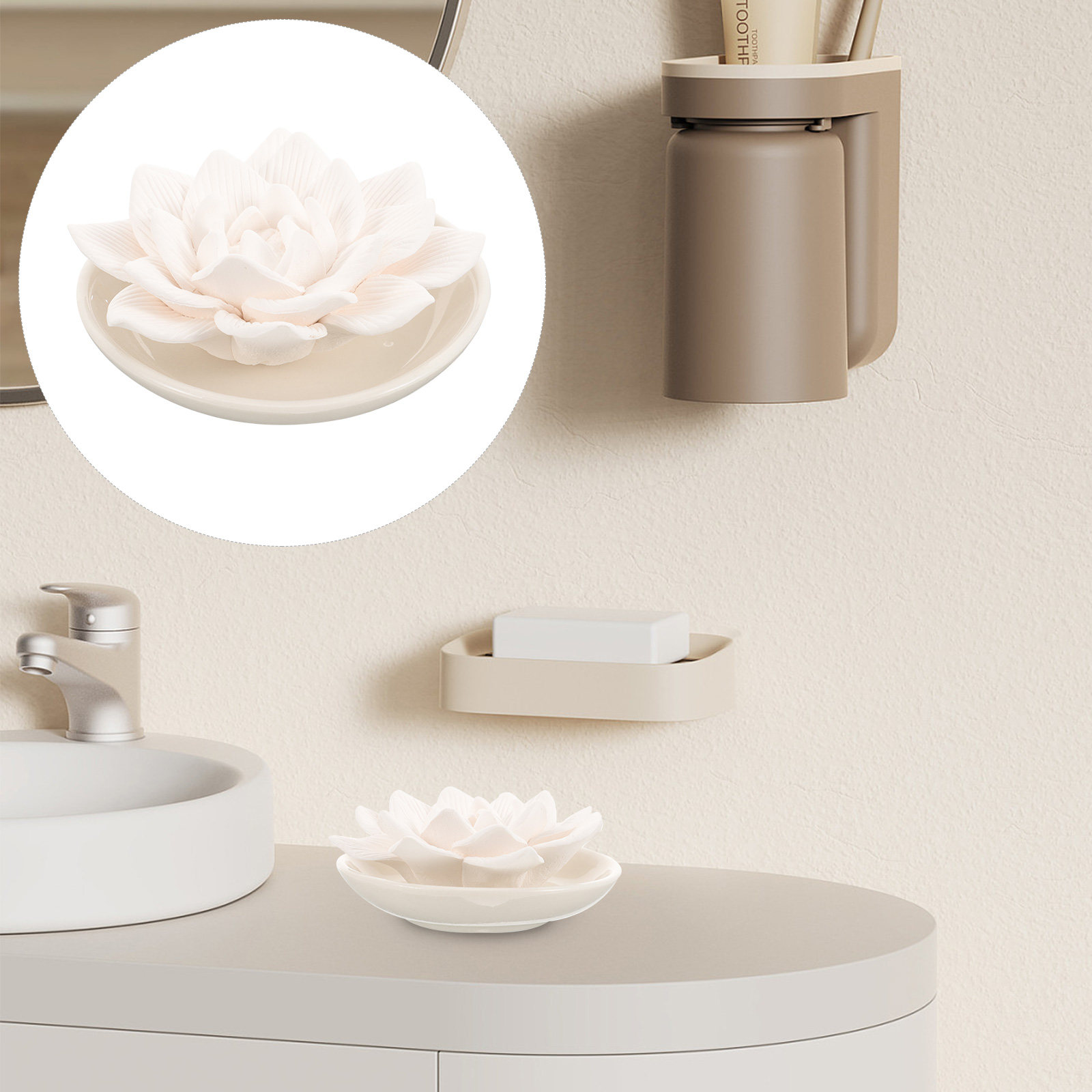 Stone Diffuser Flower Passive  - đánh giá và giá Home Bathroom Essentials