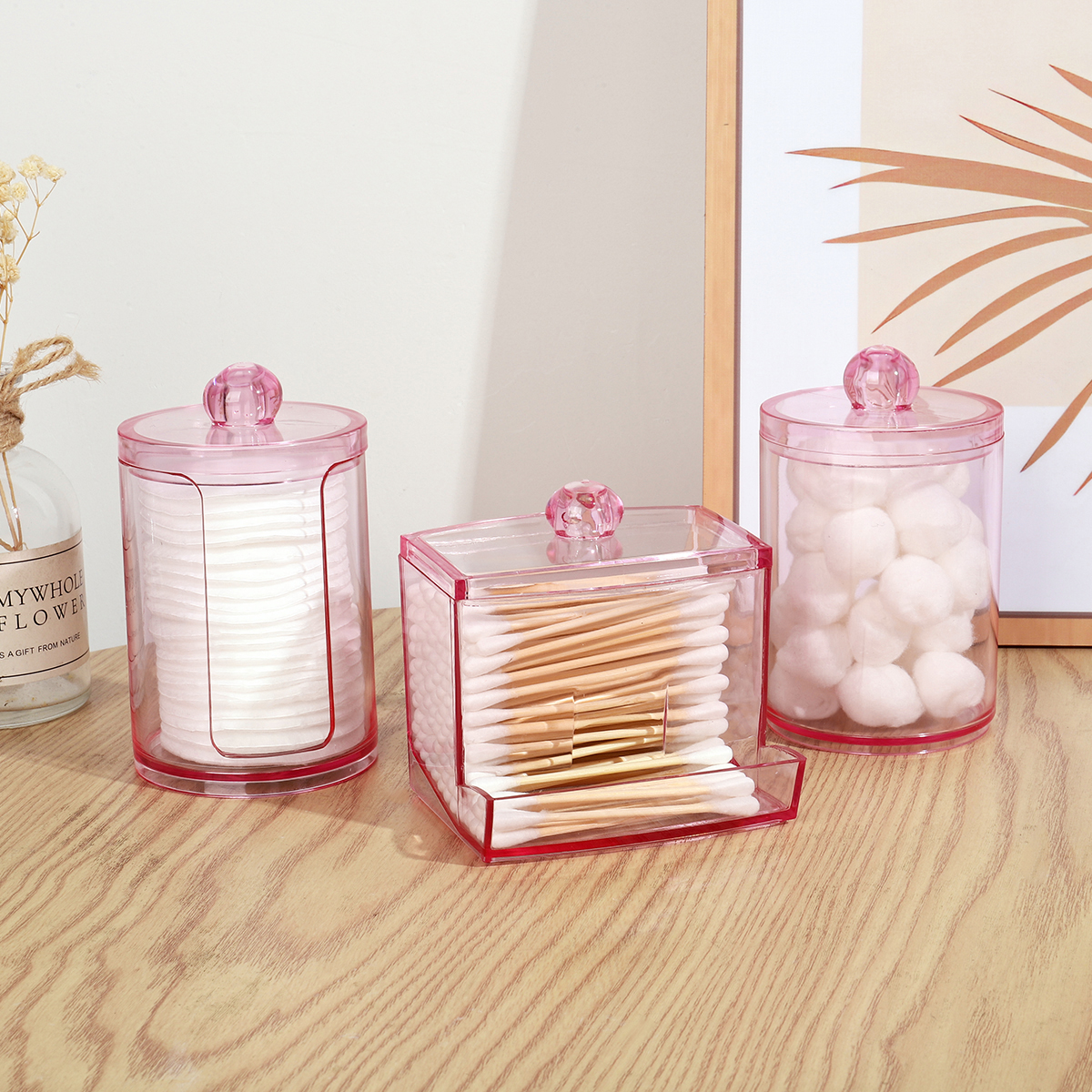 Qtip Holder Dispenser with Lid - đánh giá và giá Bath Salts Jar