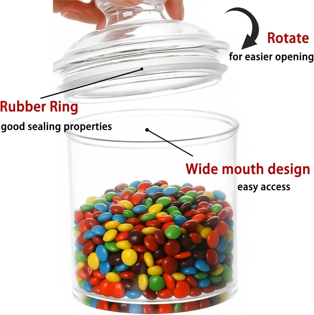 Set of 3 Acrylic Apothecary Ja - đánh giá và giá Bath Salts Jar