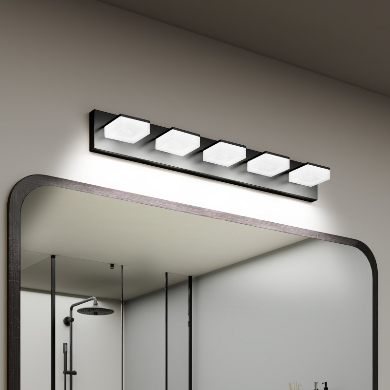 Adjustable 5-Head LED Mirror L - đánh giá và giá Home Bathroom Vanity