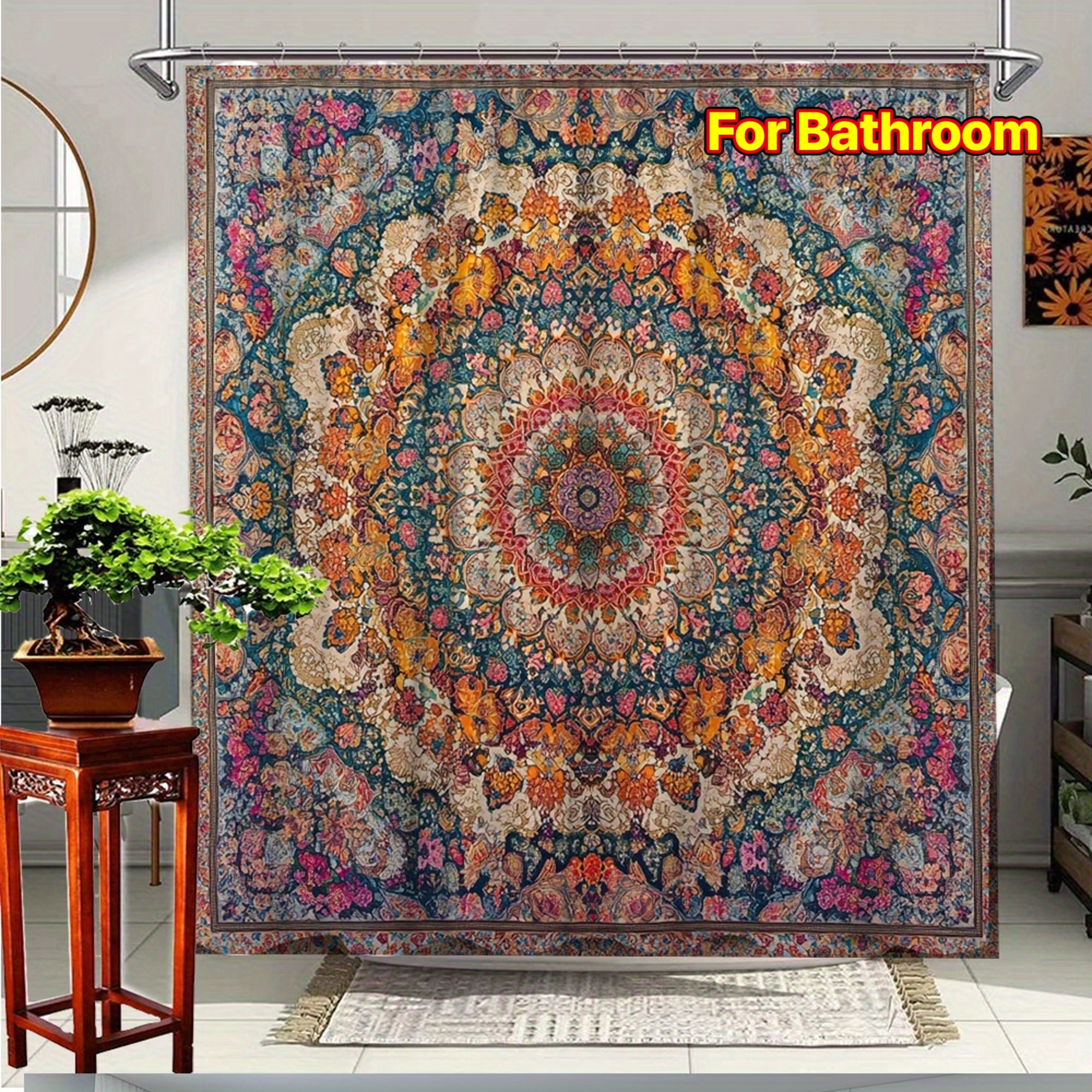 Shower Curtain Multi Sizes 2D  - đánh giá và giá Home Bathroom Partition
