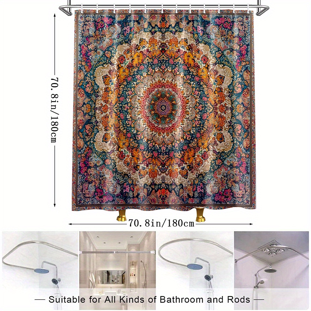 Shower Curtain Multi Sizes 2D  - đánh giá và giá Home Bathroom Partition