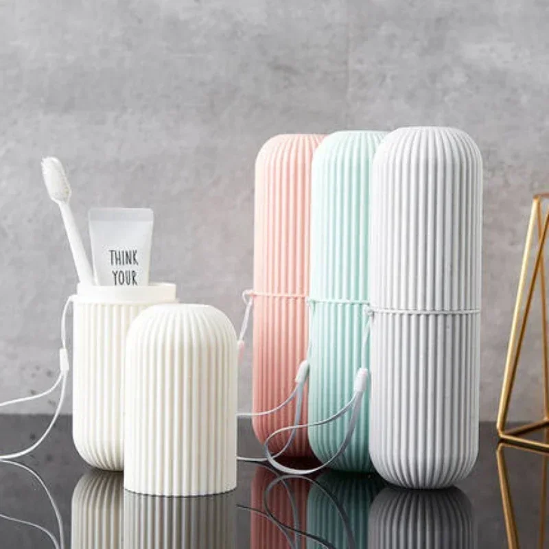 Travel Toothbrush Cup Box Roun - đánh giá và giá Home Bathroom Gadgets