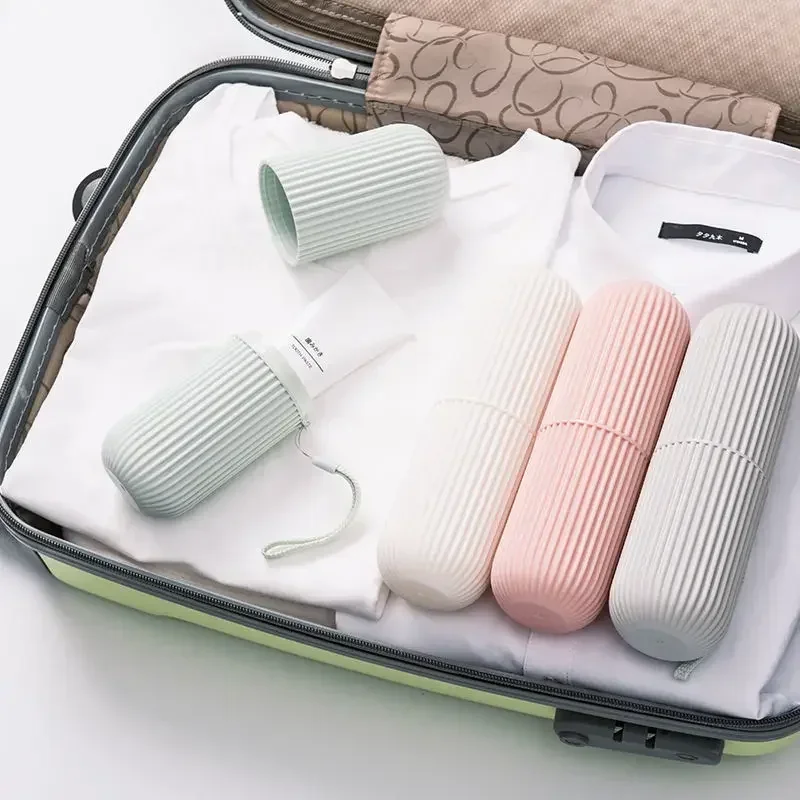 Travel Toothbrush Cup Box Roun - đánh giá và giá Home Bathroom Gadgets