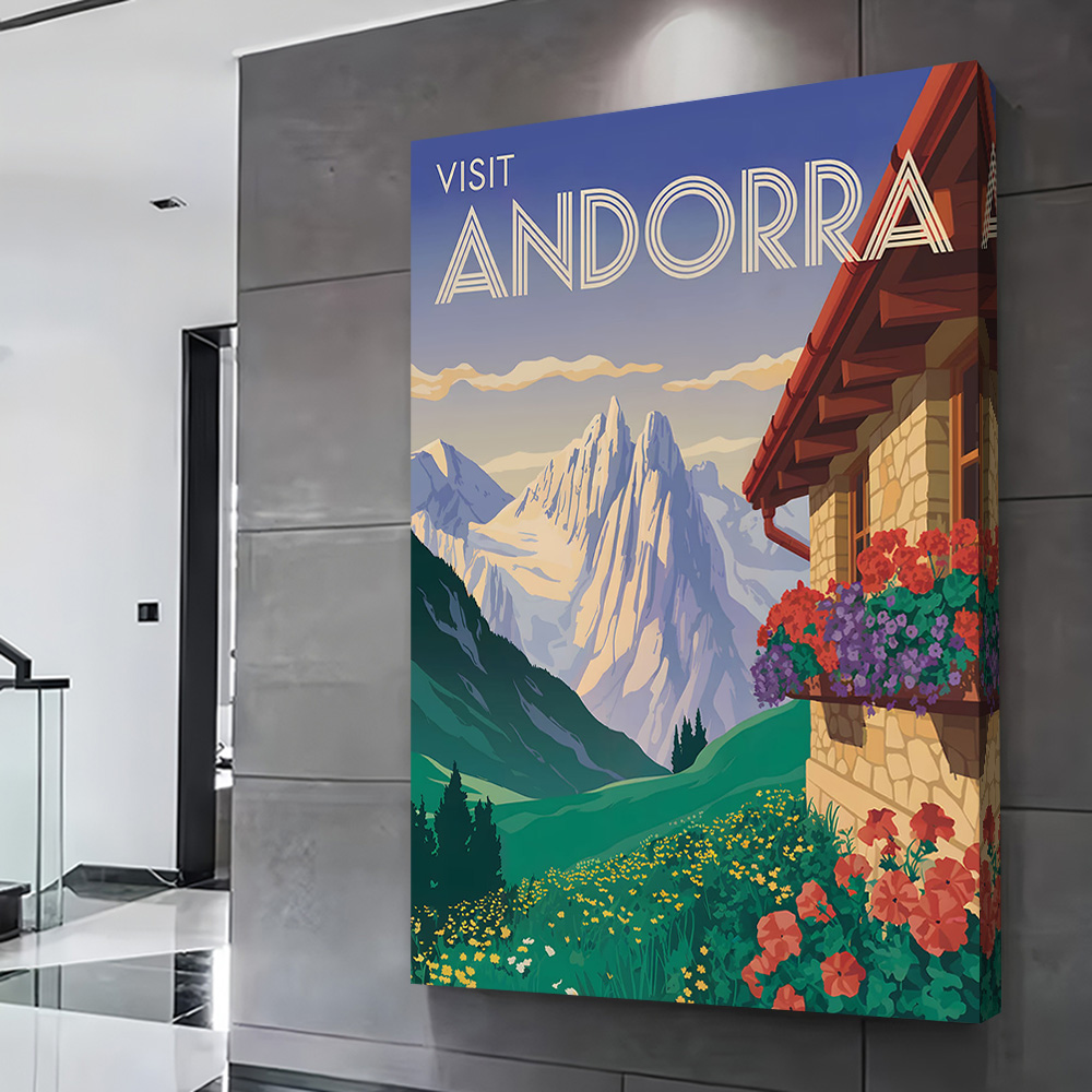 Visit Andorra Travel Poster Cu - đánh giá và giá Bathroom Home Visit