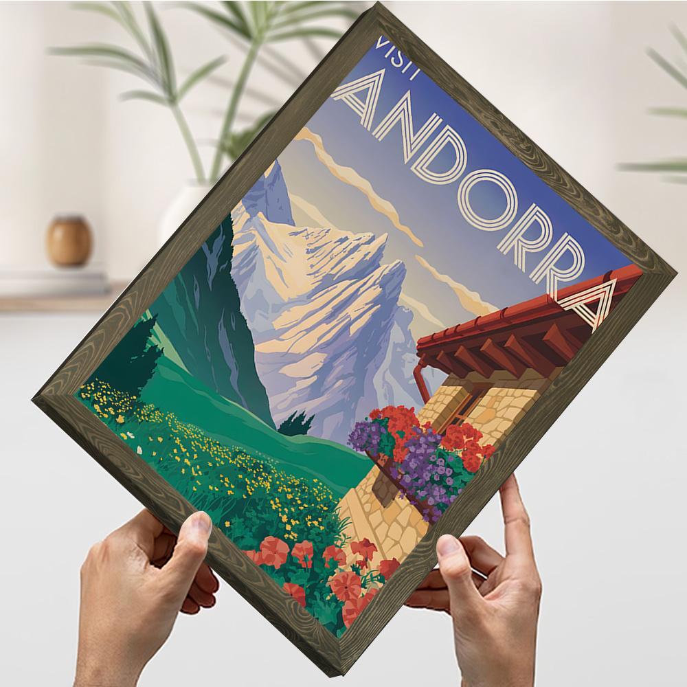 Visit Andorra Travel Poster Cu - đánh giá và giá Bathroom Home Visit