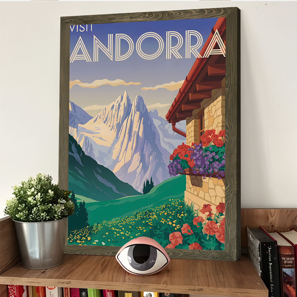 Visit Andorra Travel Poster Cu - đánh giá và giá Bathroom Home Visit