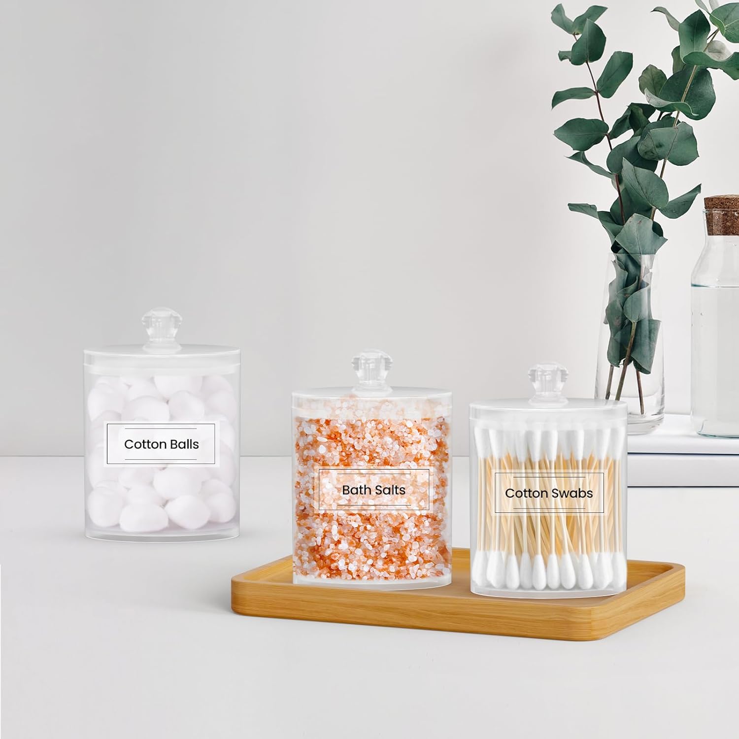 Acrylic Qtip Holder 6 Pack wit - đánh giá và giá Home Bathroom Decor