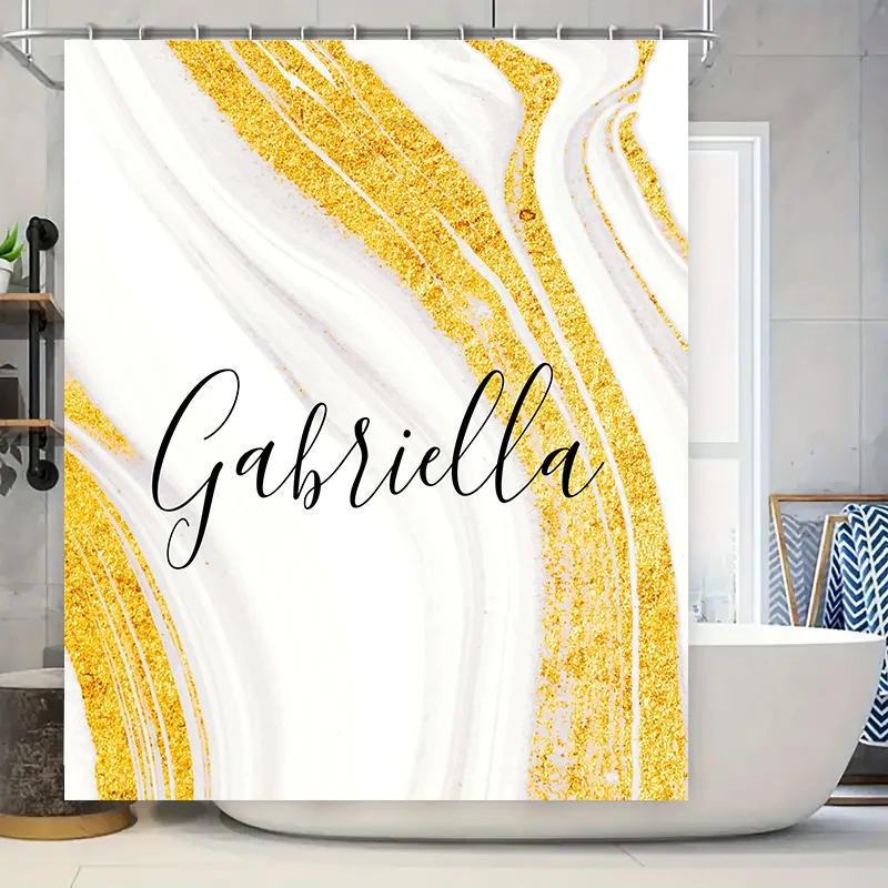 Gold Marble Shower Curtain Per - đánh giá và giá Home Bathroom Name