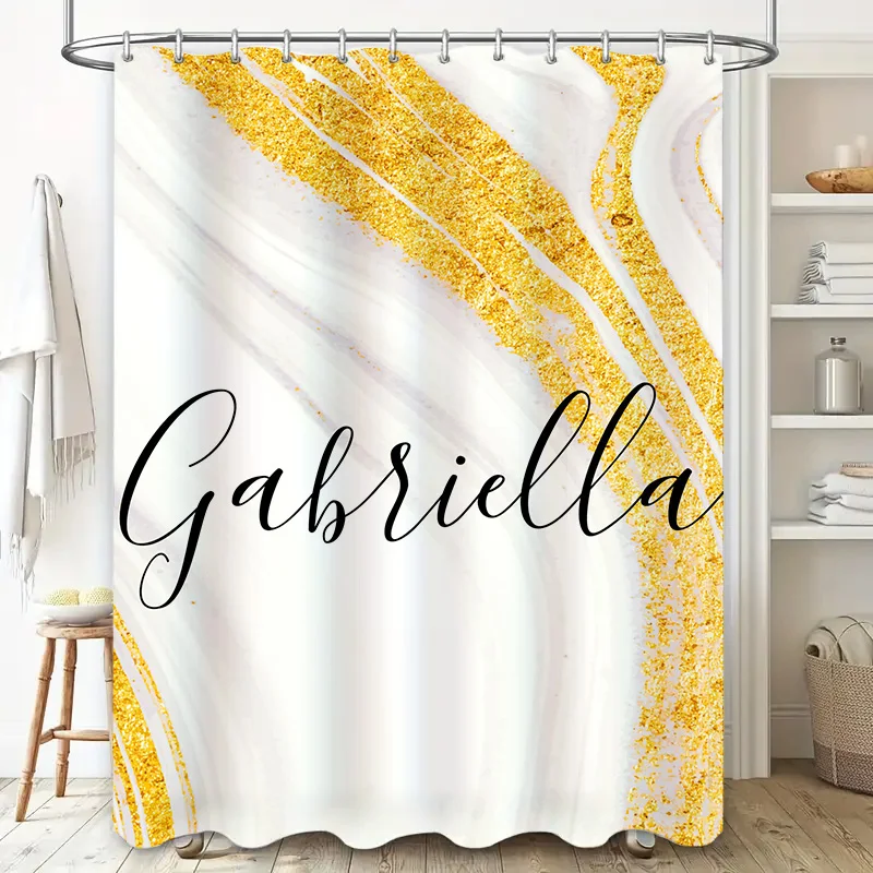 Gold Marble Shower Curtain Per - đánh giá và giá Home Bathroom Name