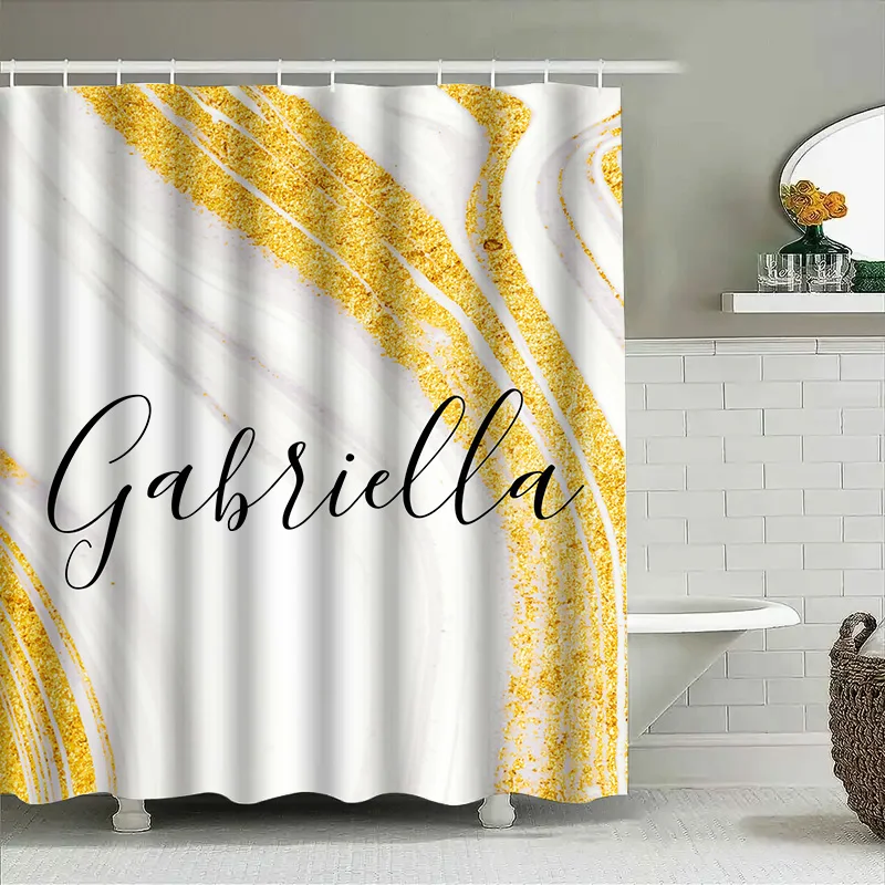 Gold Marble Shower Curtain Per - đánh giá và giá Home Bathroom Name