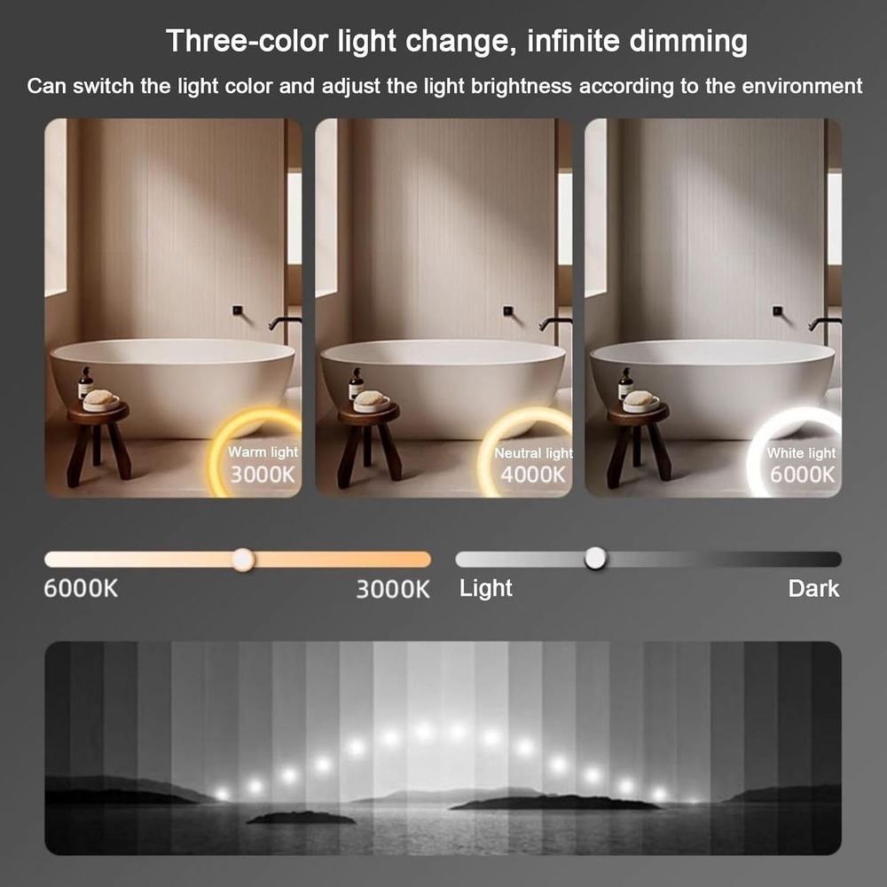 51x35 Semicircle LED Lighted V - đánh giá và giá Home Bathroom Vanity