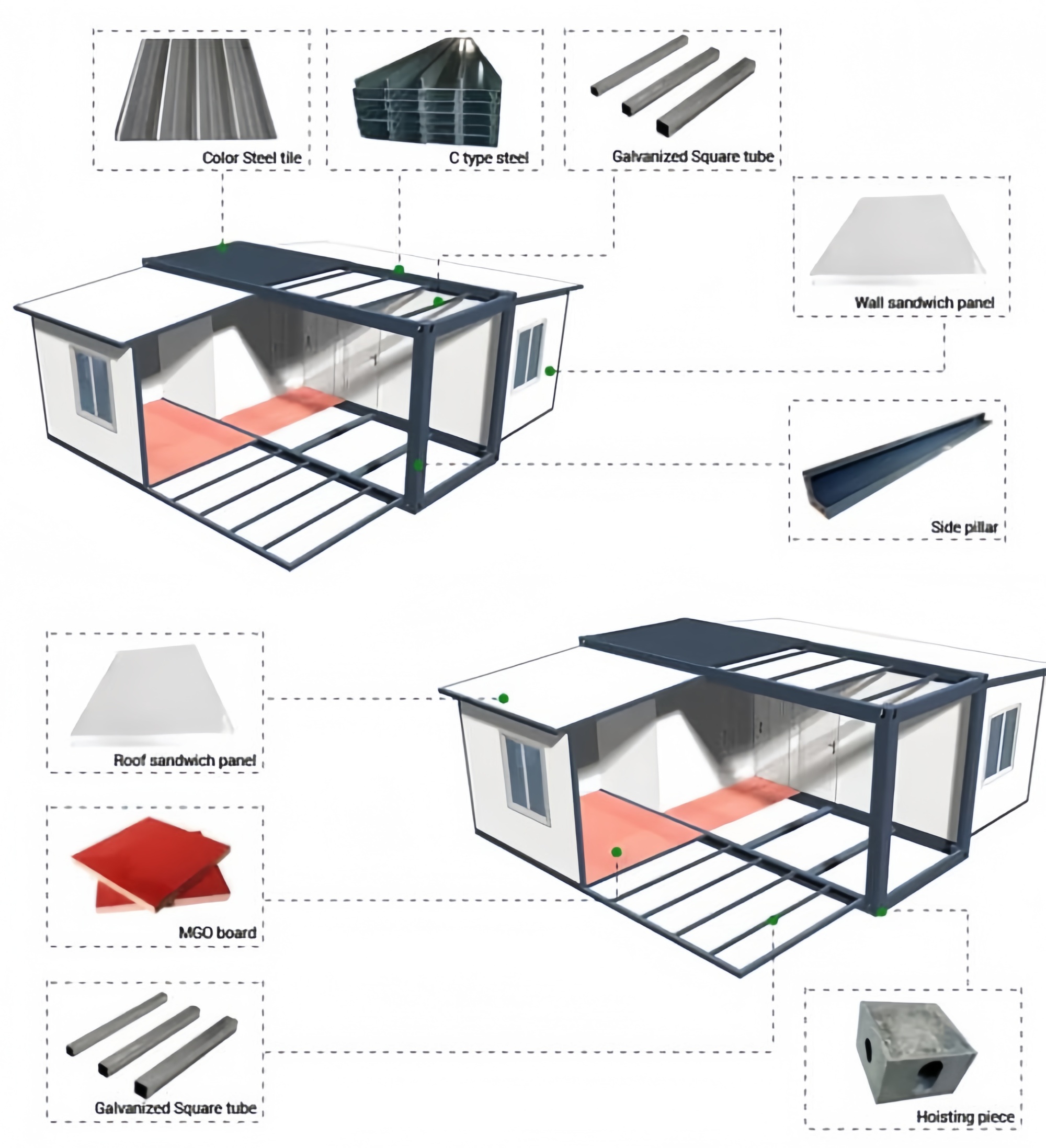 40FT Expandable Modular Prefab - đánh giá và giá Home Kitchen & Bathroom