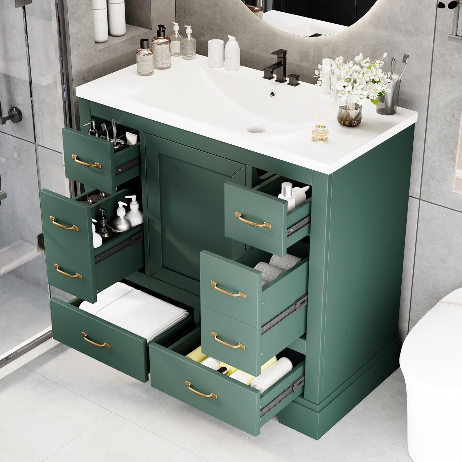 36in Bathroom Vanity Cabinet w - đánh giá và giá Home Bathroom Vanity