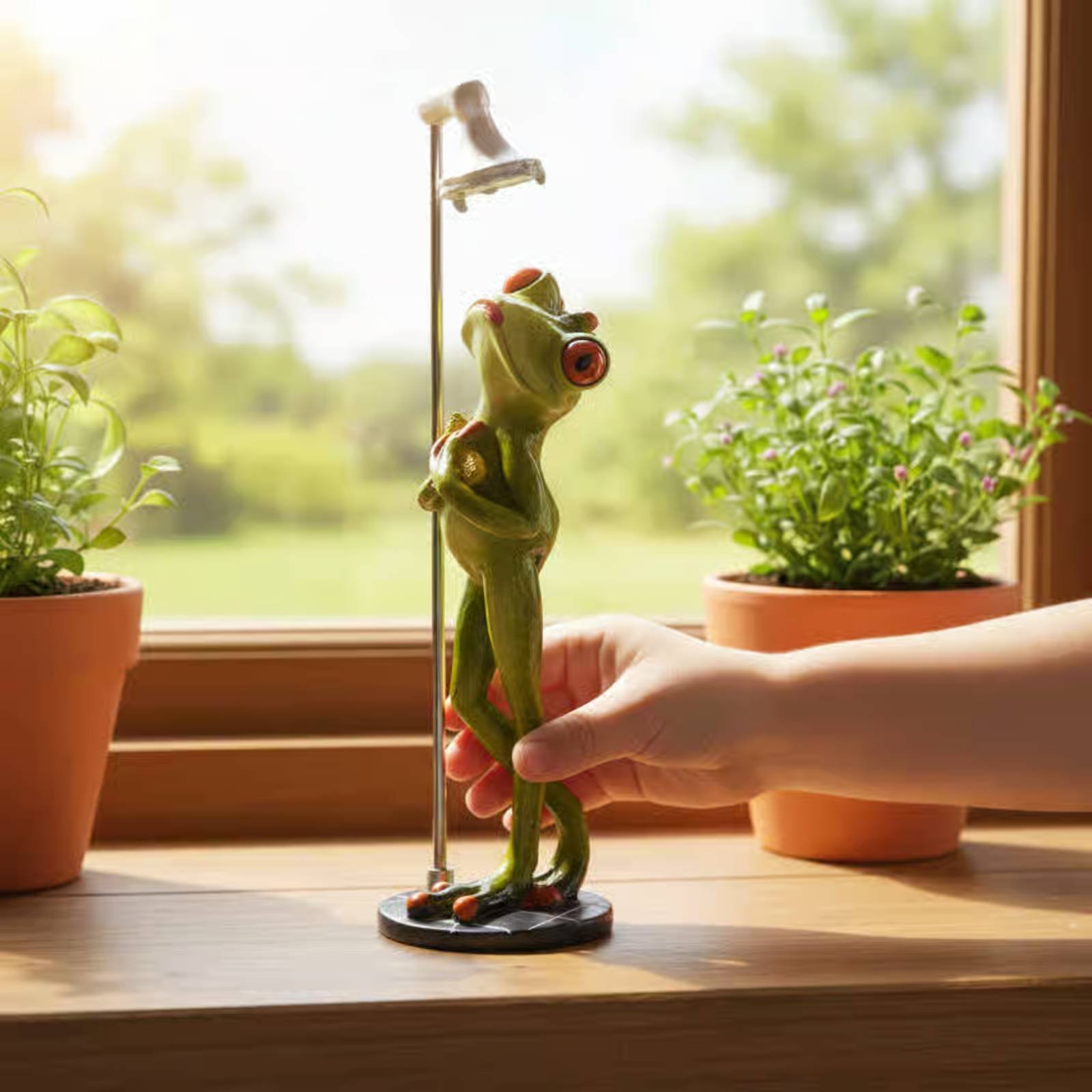 Showering Frog Figurine Novelt - đánh giá và giá Home Bathroom Decor