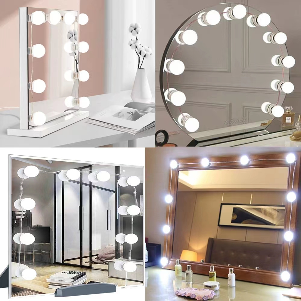 LED Light Paste Mirror Makeup  - đánh giá và giá Home Bathroom Vanity
