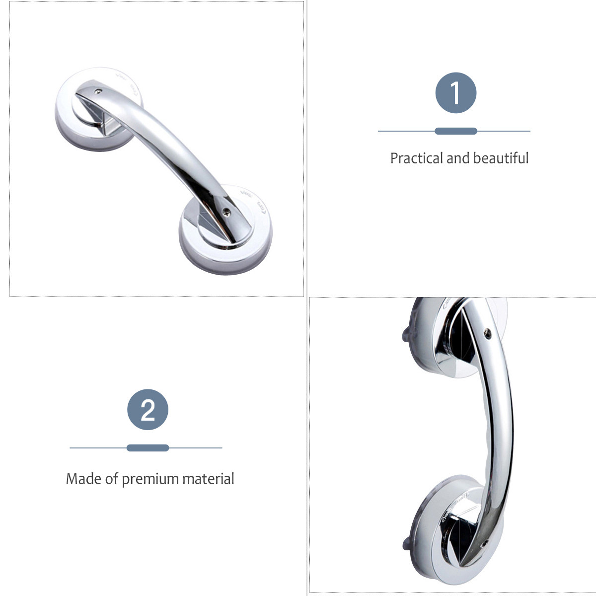 Heavy Duty Suction Shower Hand - đánh giá và giá Home Bathroom Grab Bar