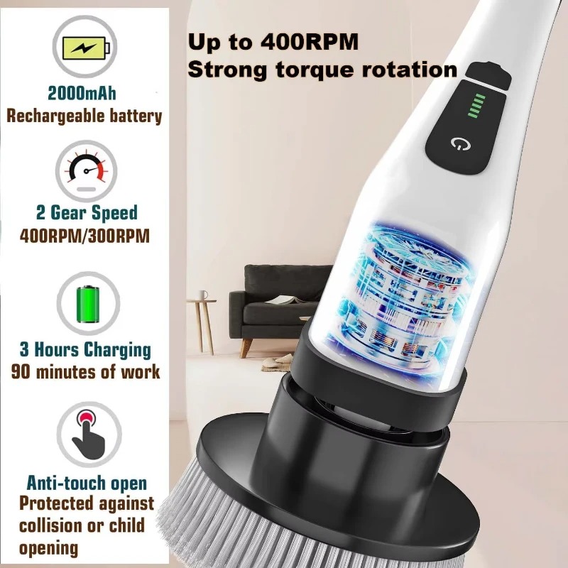 Cordless Electric Spin Scrubbe - đánh giá và giá Plunger Toilet