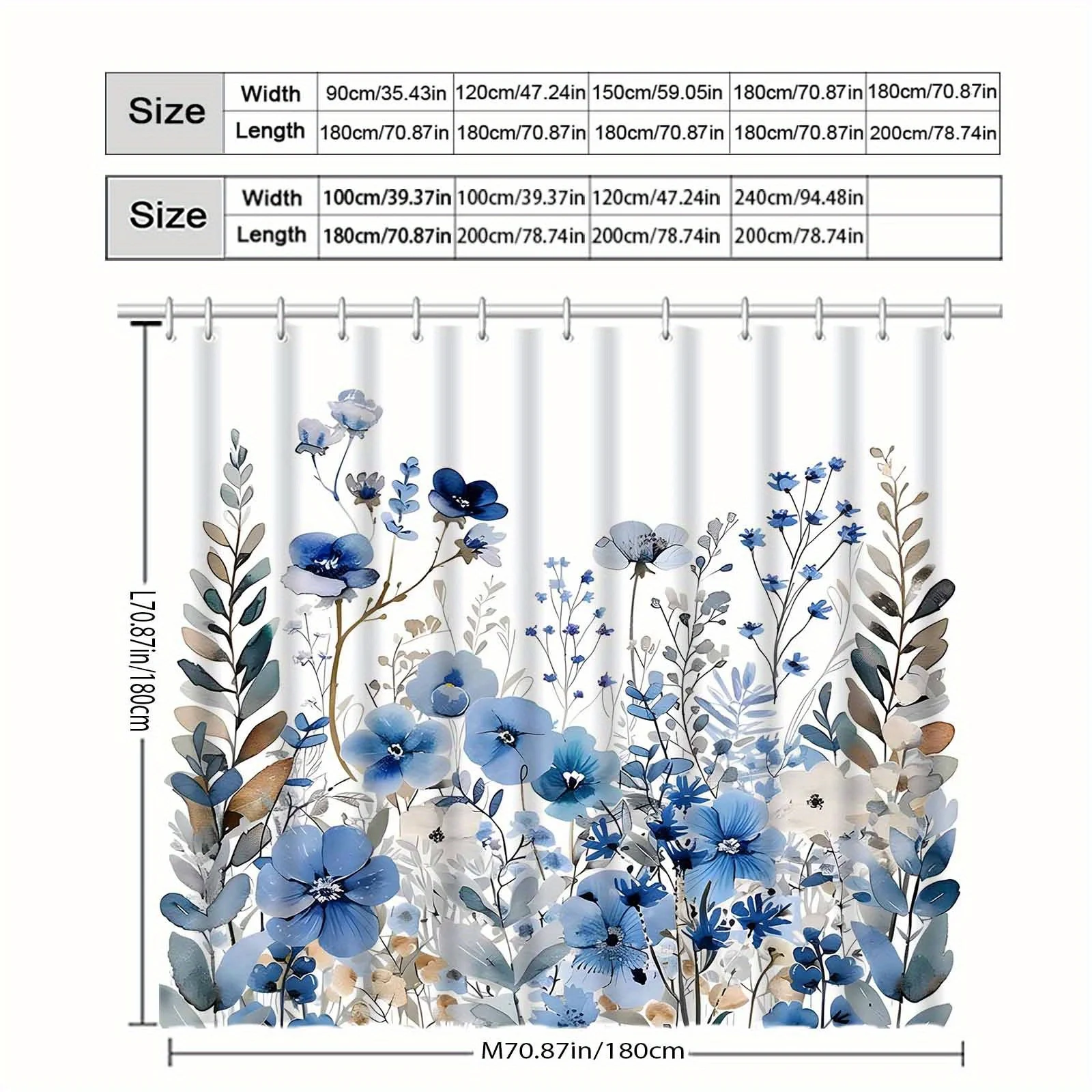Watercolor Floral Plant Shower - đánh giá và giá Home Bathroom Partition