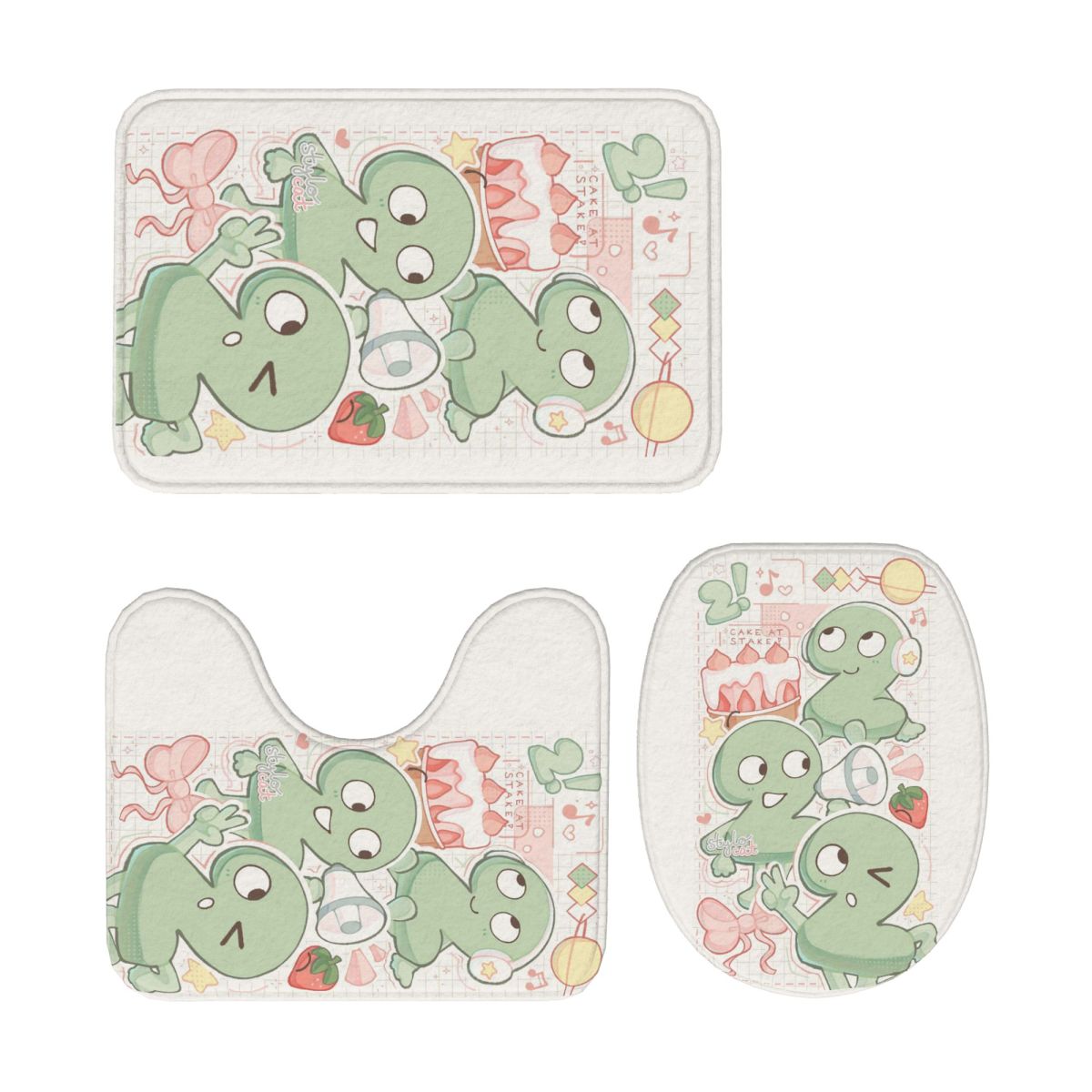 Two Tpot BFDI 3 Pcs Bath Mat B - đánh giá và giá Home Bathroom With Two Toilets