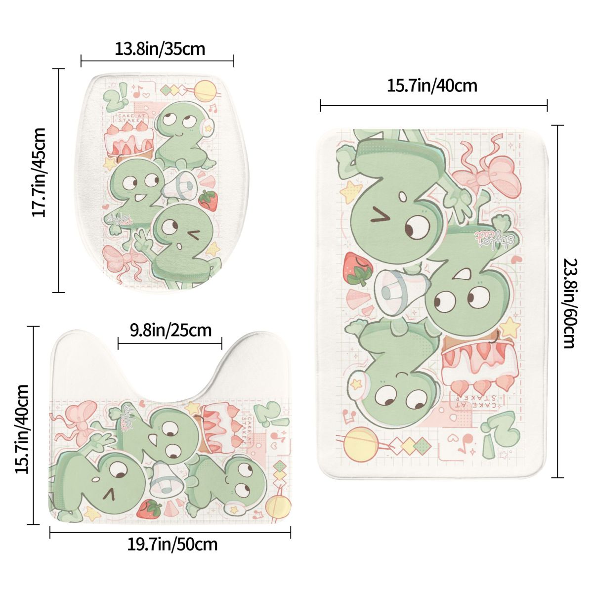 Two Tpot BFDI 3 Pcs Bath Mat B - đánh giá và giá Home Bathroom With Two Toilets