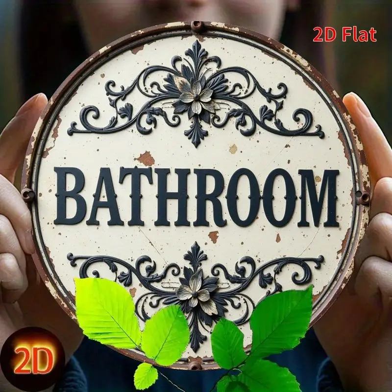 2D Flat, 1pc Vintage Round Met - đánh giá và giá Home Bathroom Name