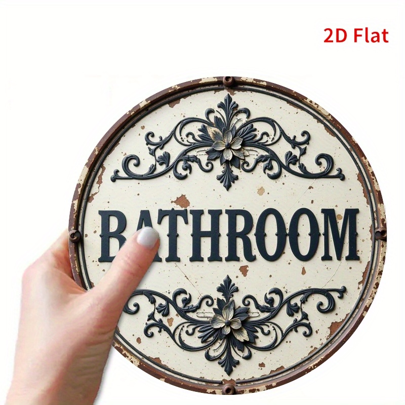 2D Flat, 1pc Vintage Round Met - đánh giá và giá Home Bathroom Name