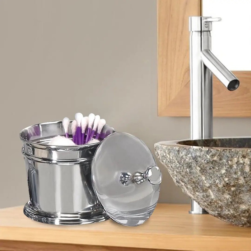 Chrome Finish Stainless Steel  - đánh giá và giá Bath Salts Jar