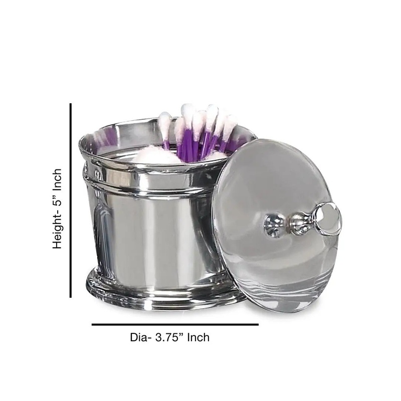 Chrome Finish Stainless Steel  - đánh giá và giá Bath Salts Jar